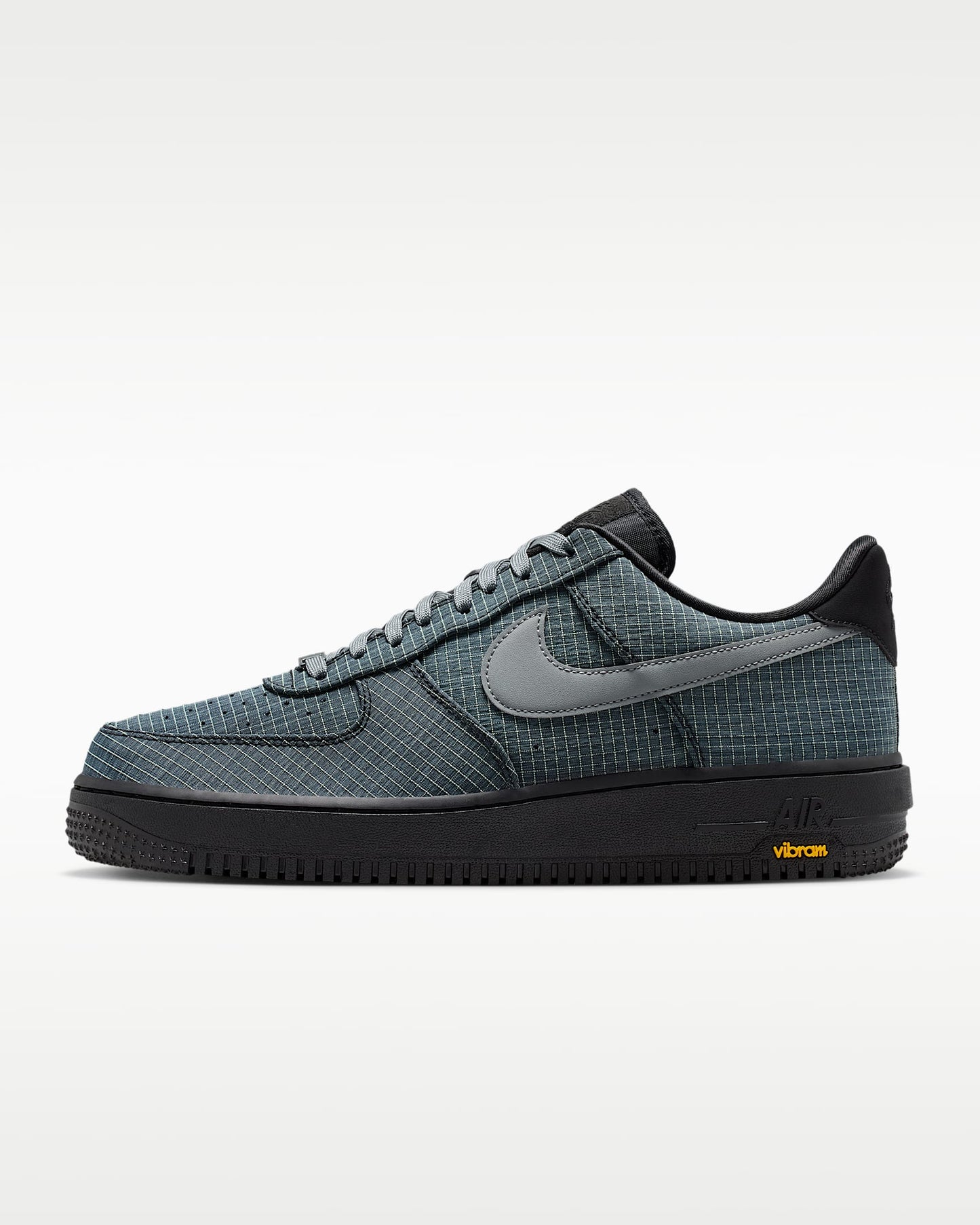 Nike Air Force 1 '07 Teal Grid Fabric Vibram Outsole Sneakers