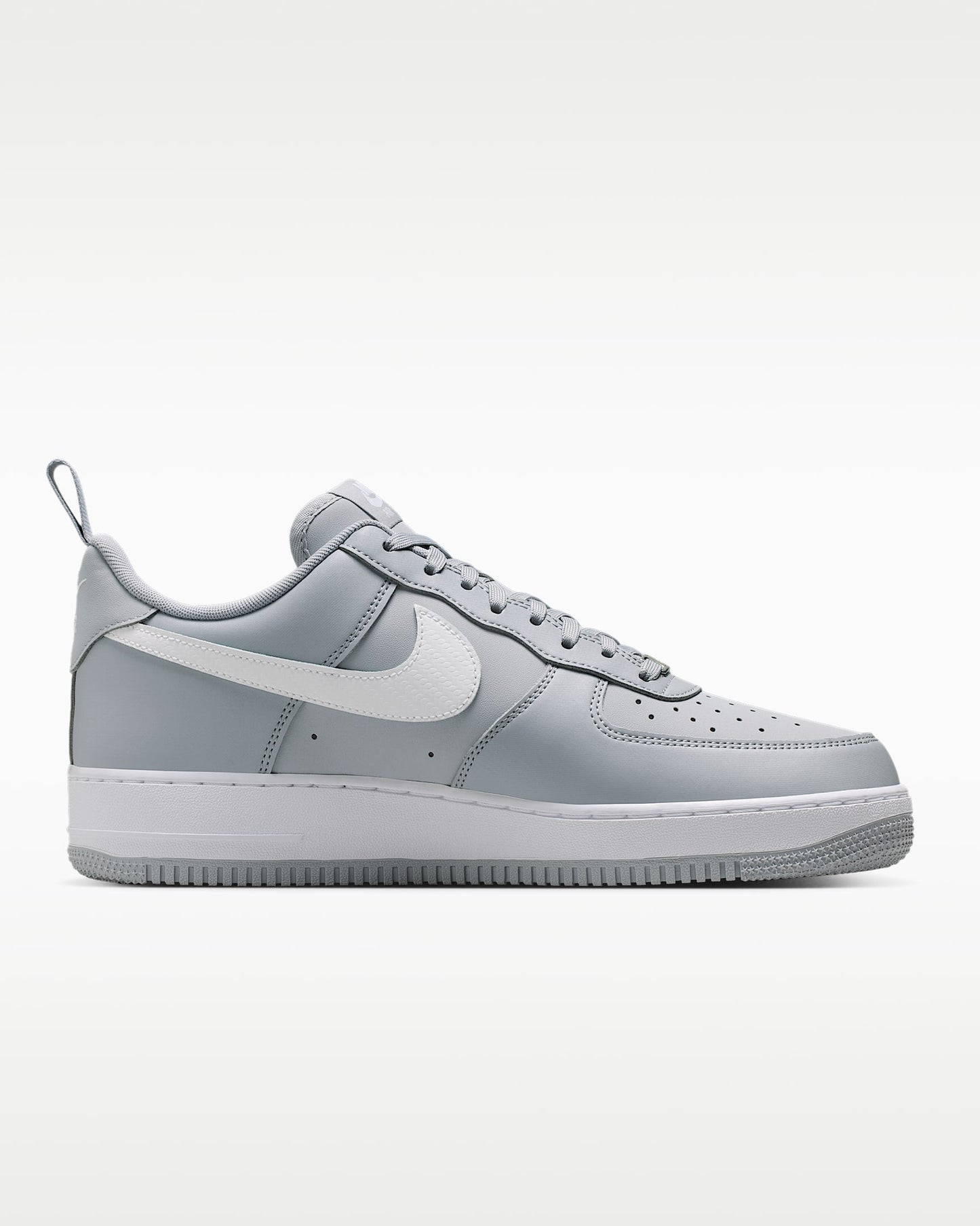 Nike Air Force 1 '07 Wolf Grey White Mini Swoosh Sneakers