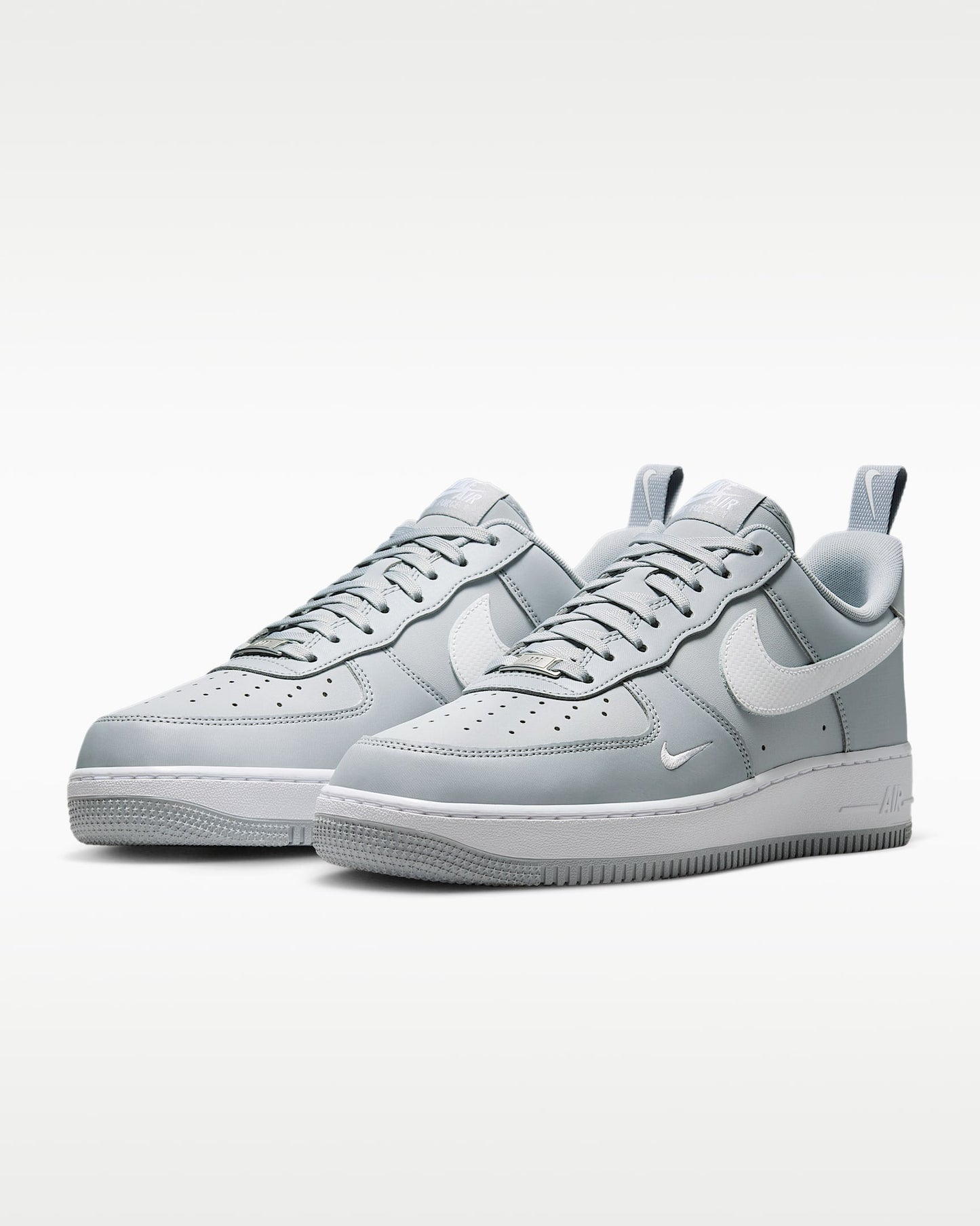 Nike Air Force 1 '07 Wolf Grey White Mini Swoosh Sneakers