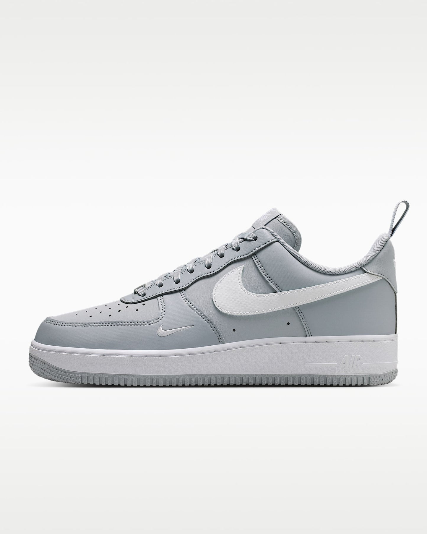 Nike Air Force 1 '07 Wolf Grey White Mini Swoosh Sneakers