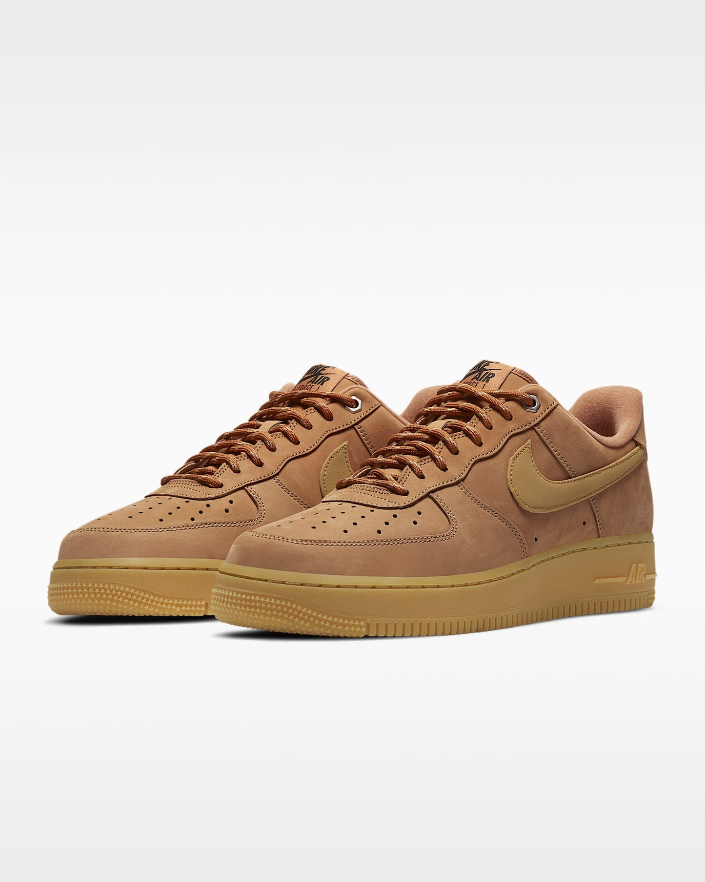 Nike Air Force 1 '07 Wheat Suede Gum Sneakers