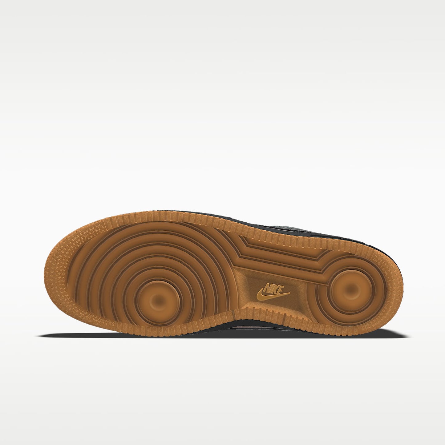 Nike Air Force 1 '07 Dark Green Brown Gum Sole Color-Block Sneakers