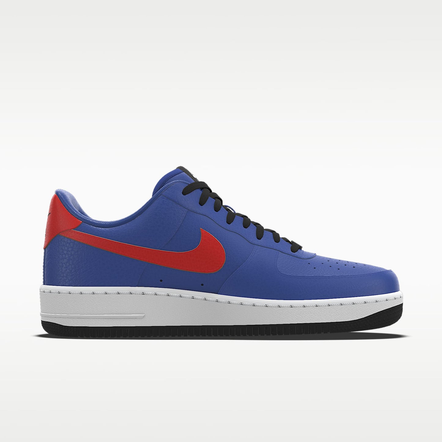 Nike Air Force 1 '07 Royal Blue Red Swoosh Two-Tone Outsole Sneakers