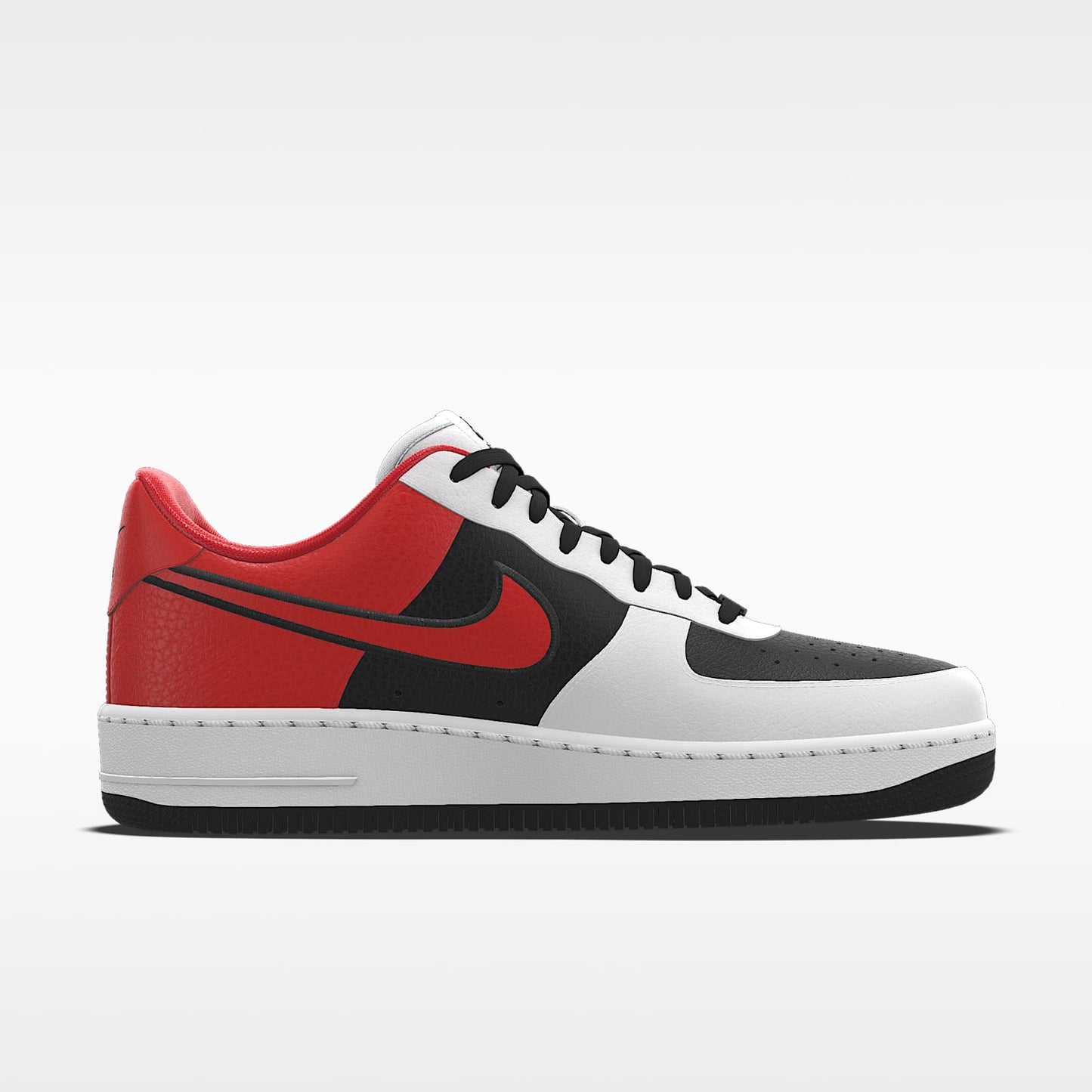 Nike Air Force 1 '07 White Black Red Color-Block Sneakers