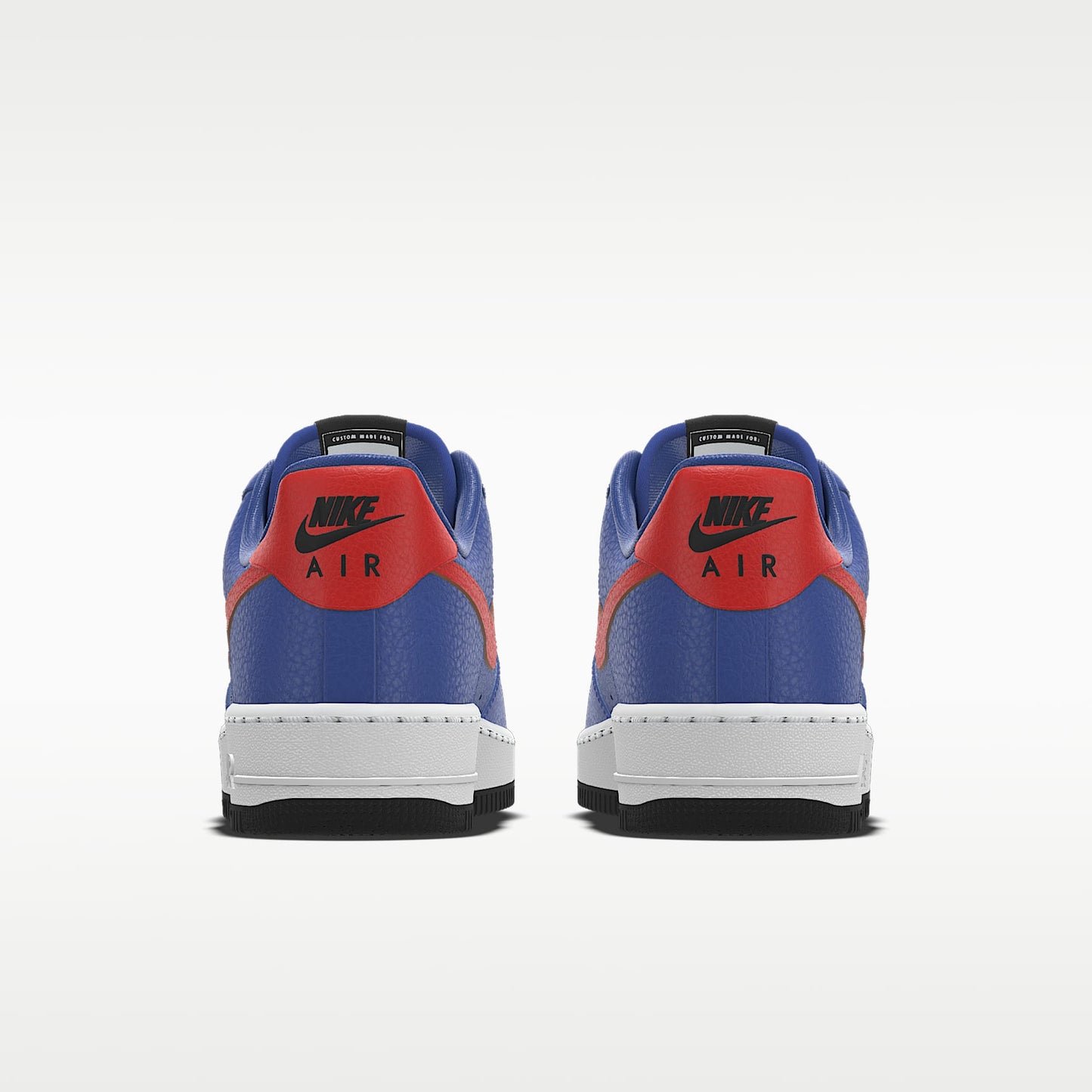 Nike Air Force 1 '07 Royal Blue Red Swoosh Two-Tone Outsole Sneakers