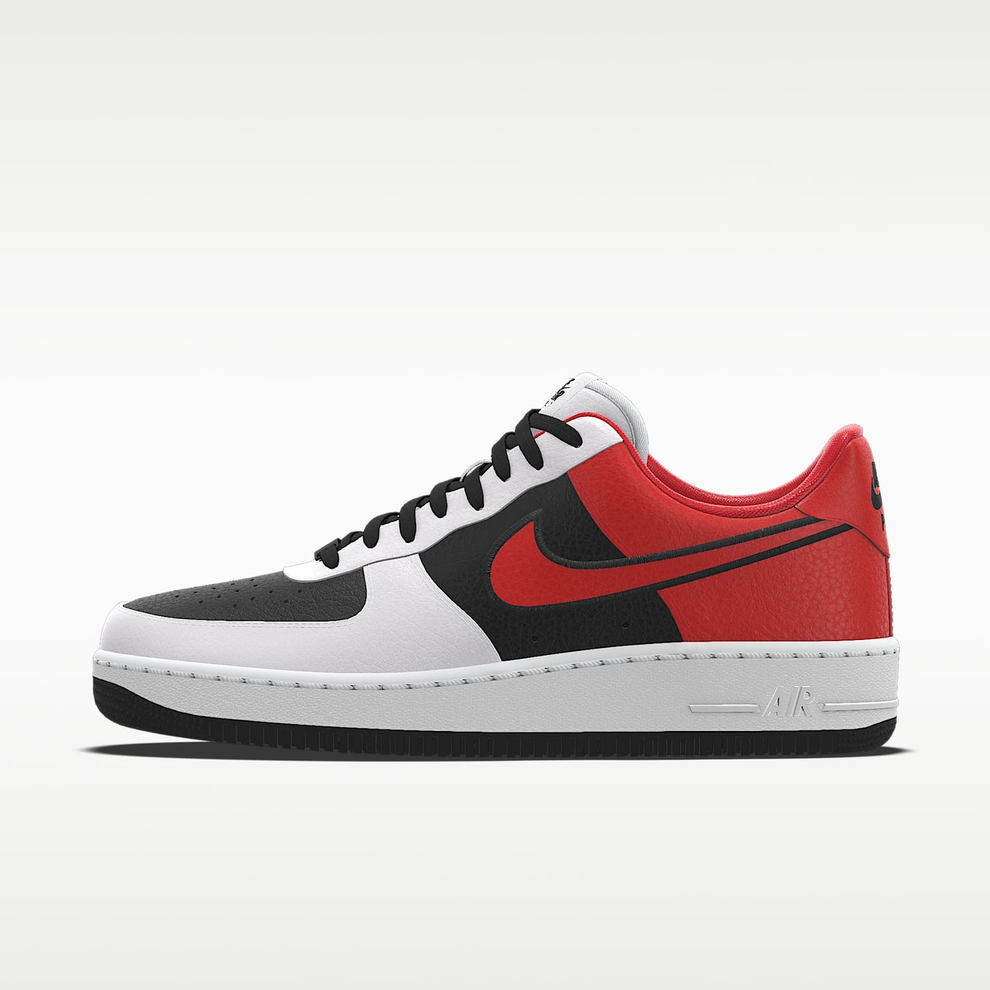 Nike Air Force 1 '07 White Black Red Color-Block Sneakers