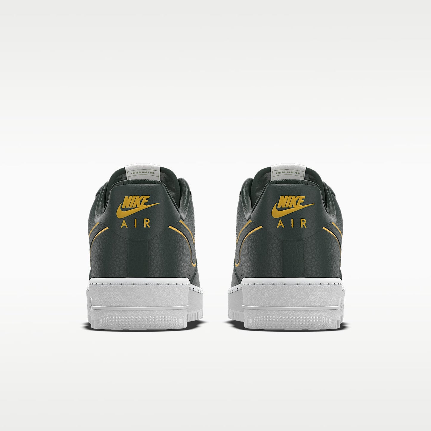 Nike Air Force 1 '07 Dark Green Gold Outline Sneakers