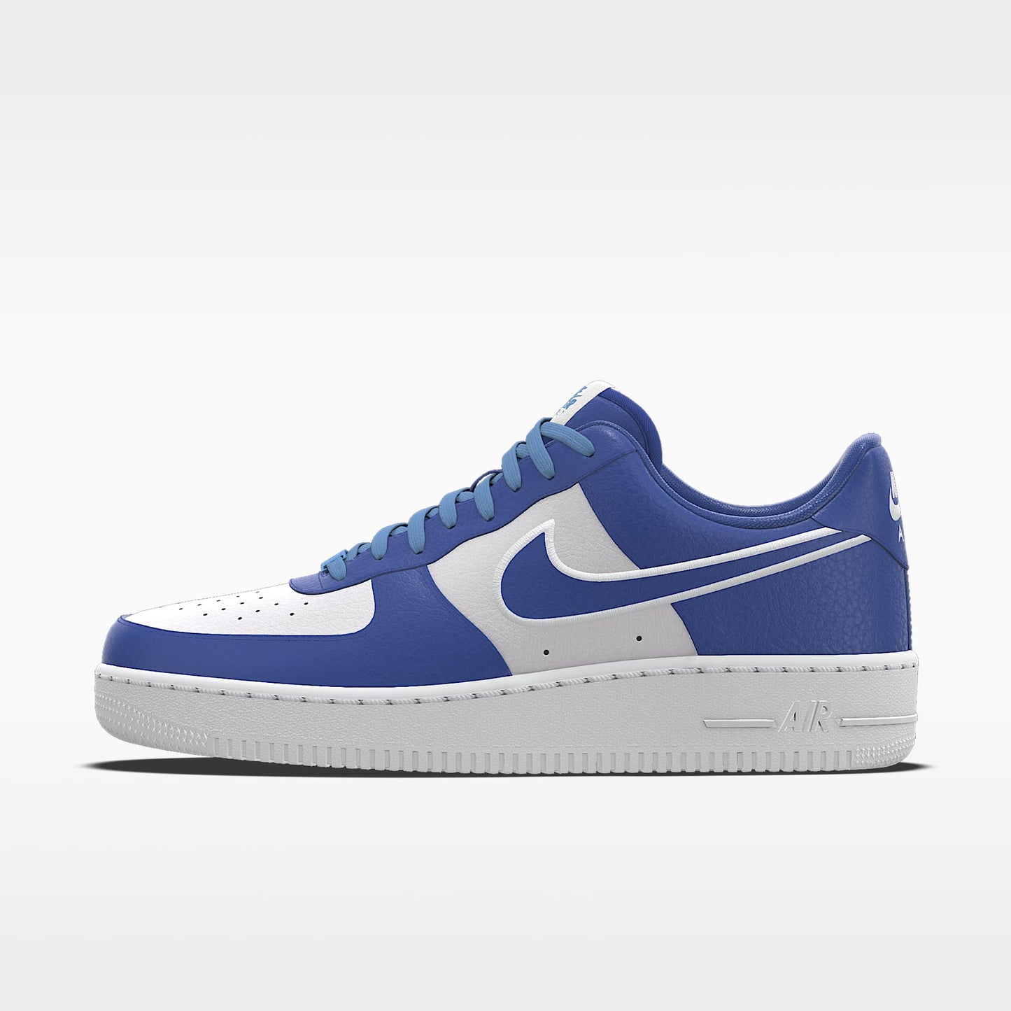 Nike Air Force 1 '07 Royal Blue White Color-Block Sneakers