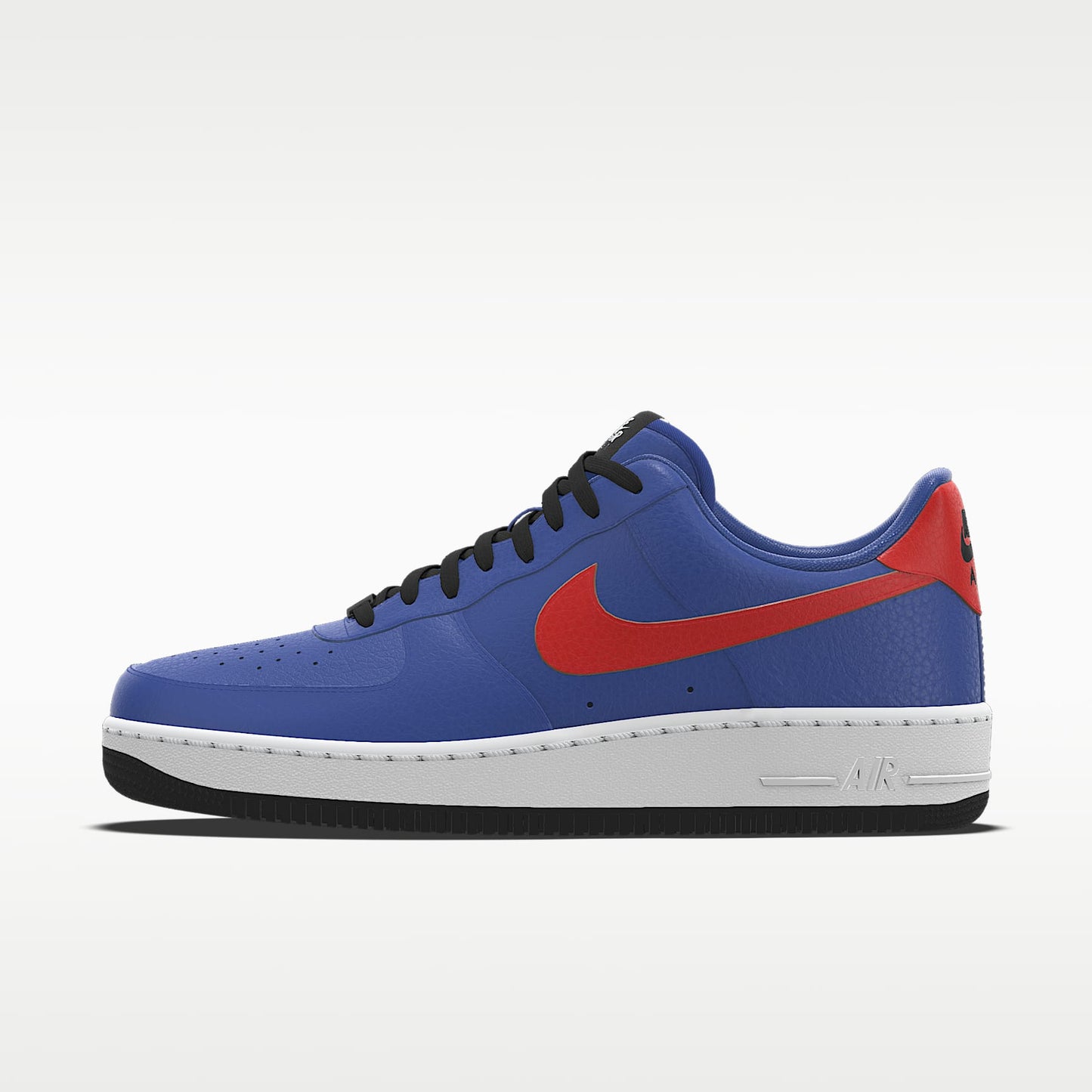 Nike Air Force 1 '07 Royal Blue Red Swoosh Two-Tone Outsole Sneakers