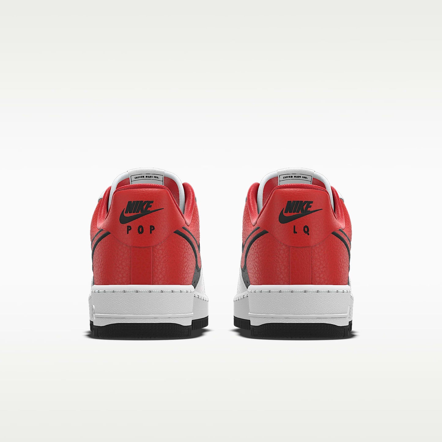 Nike Air Force 1 '07 White Black Red Color-Block Sneakers