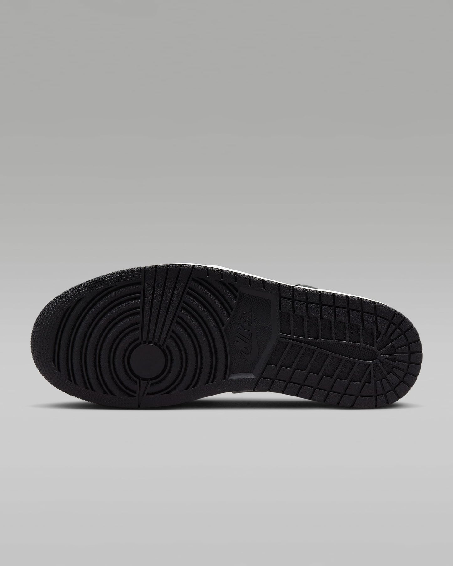 Air Jordan 1 Low OG Black White Grey Swoosh Leather Sneakers