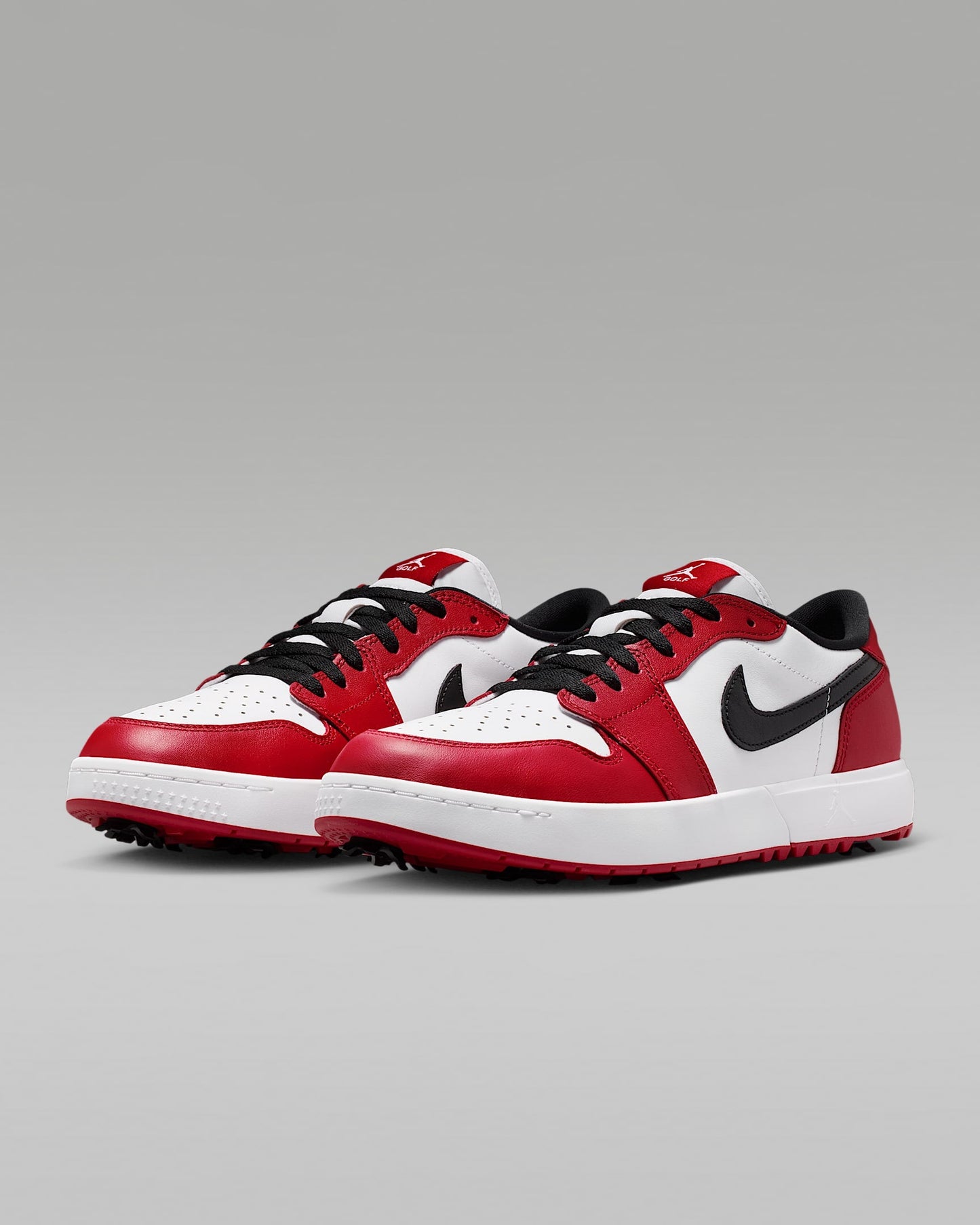 Air Jordan 1 Low Golf White Varsity Red and Black Sneakers