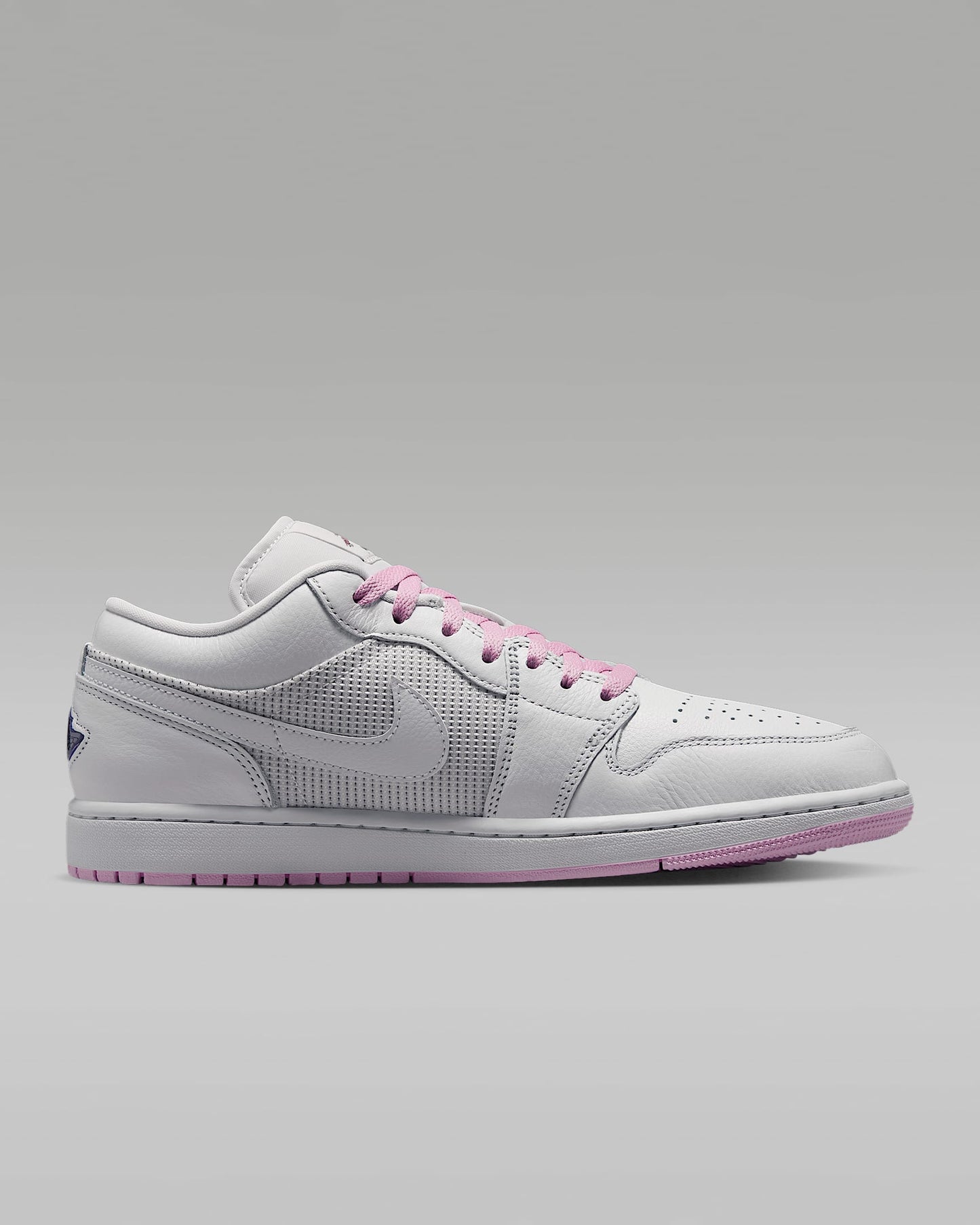 Air Jordan 1 Low White Pink Mixed-Material Sneakers