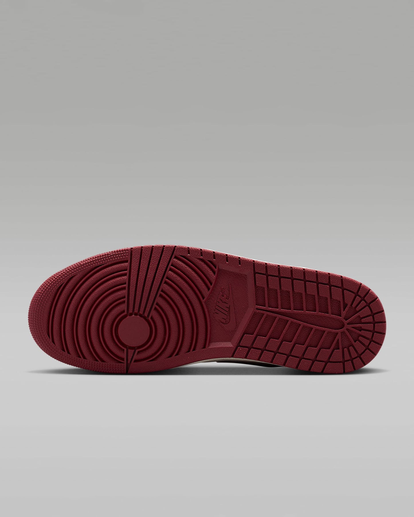 Air Jordan 1 Low OG Sail Burgundy Dark Brown Swoosh Leather Sneakers