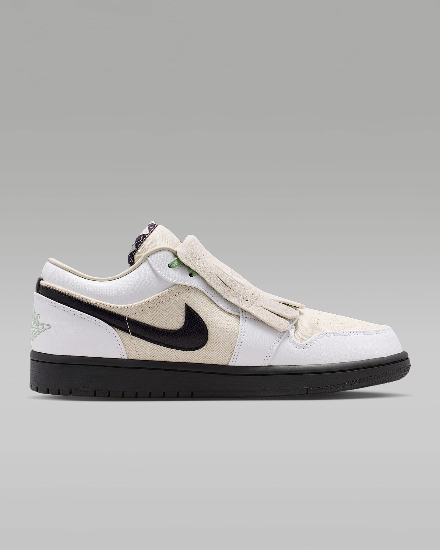 Air Jordan 1 Low SE White Sesame and Black Sneakers
