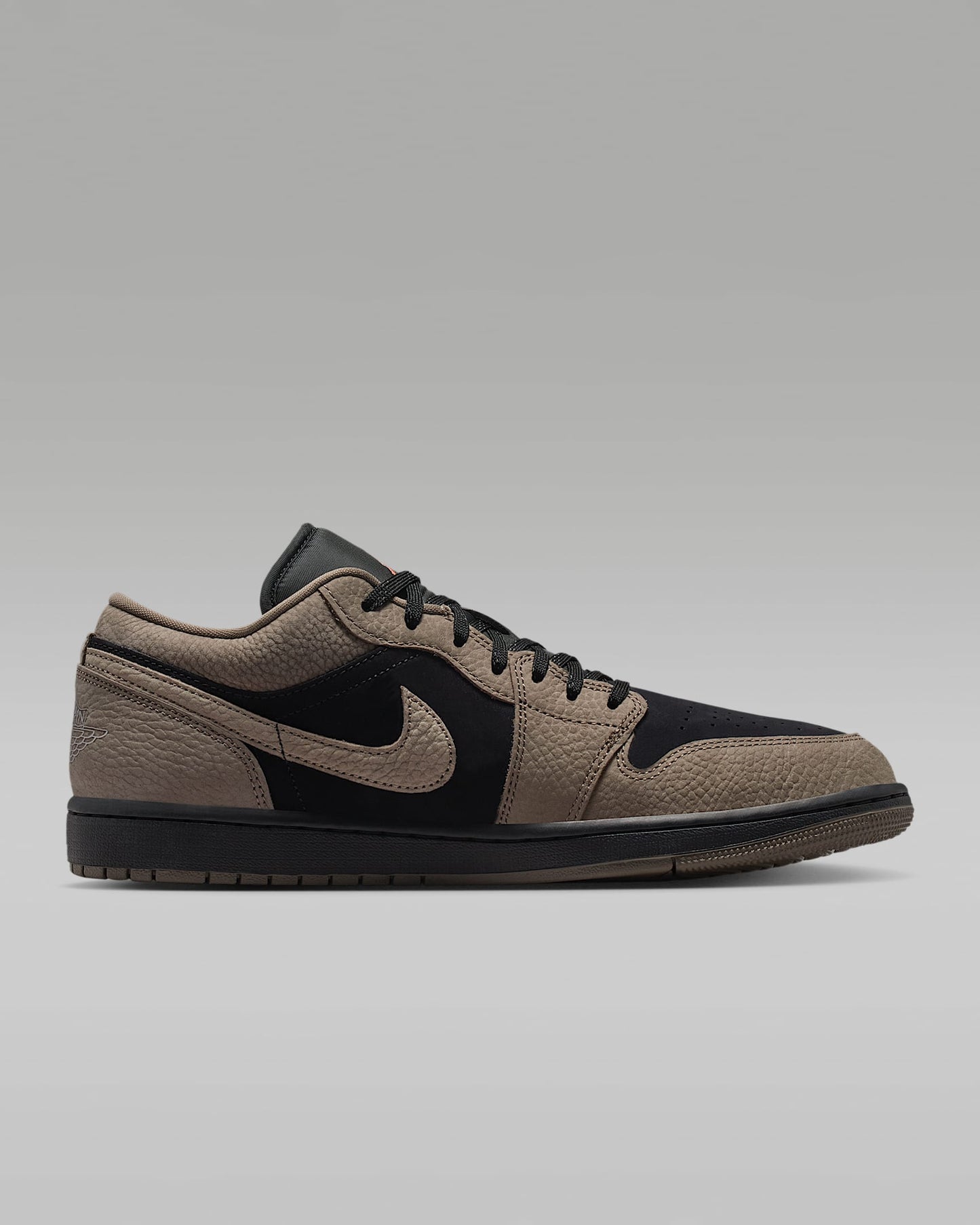 Air Jordan 1 Low OG Black Taupe Suede Leather Sneakers