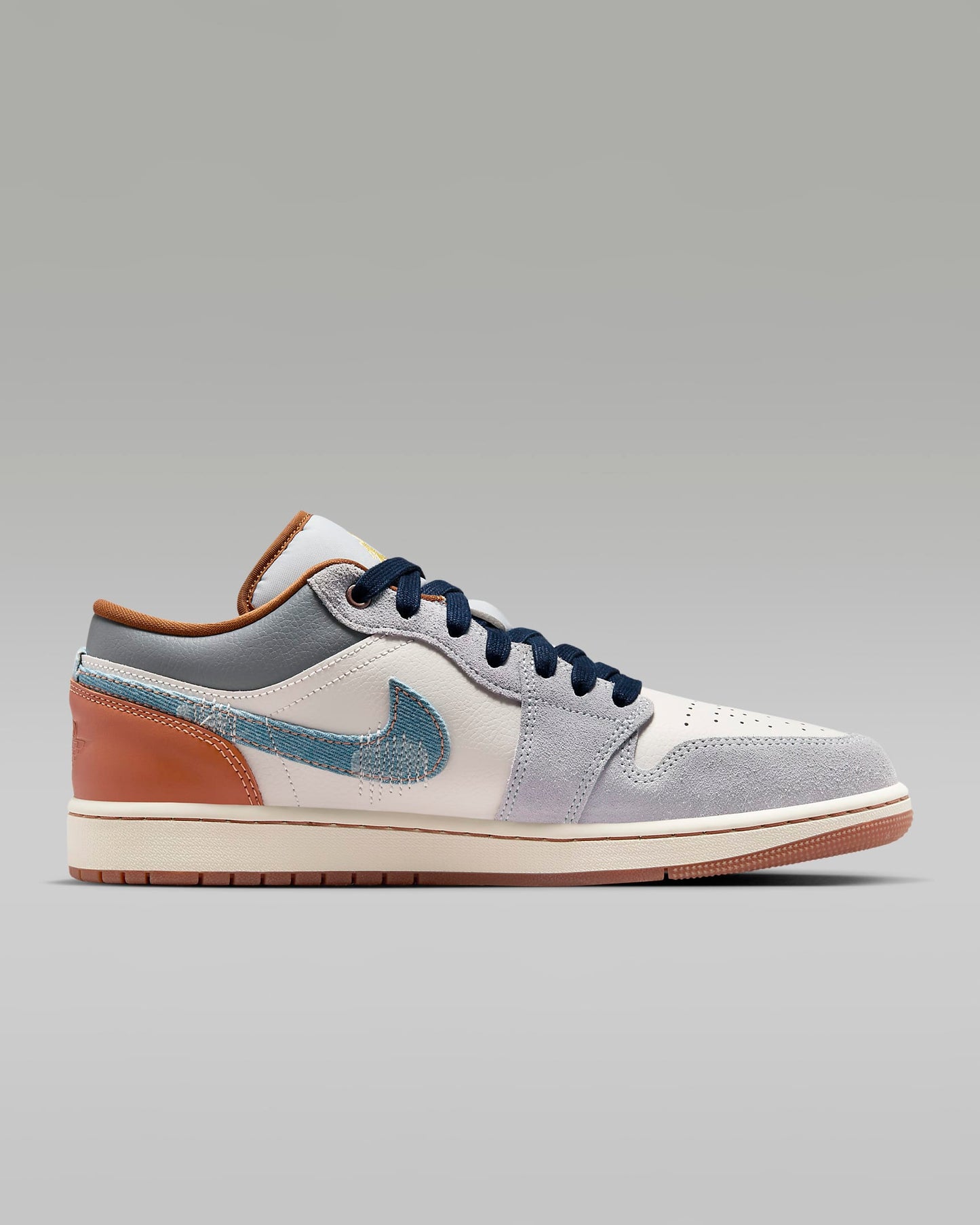 Air Jordan 1 Low SE Sail Light Smoke Grey and Pecan Sneakers