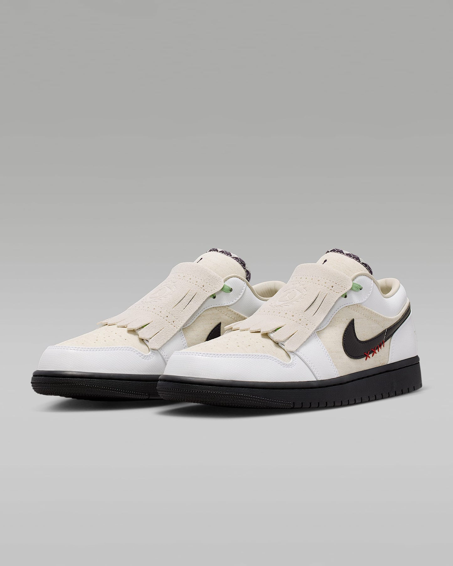 Air Jordan 1 Low SE White Sesame and Black Sneakers