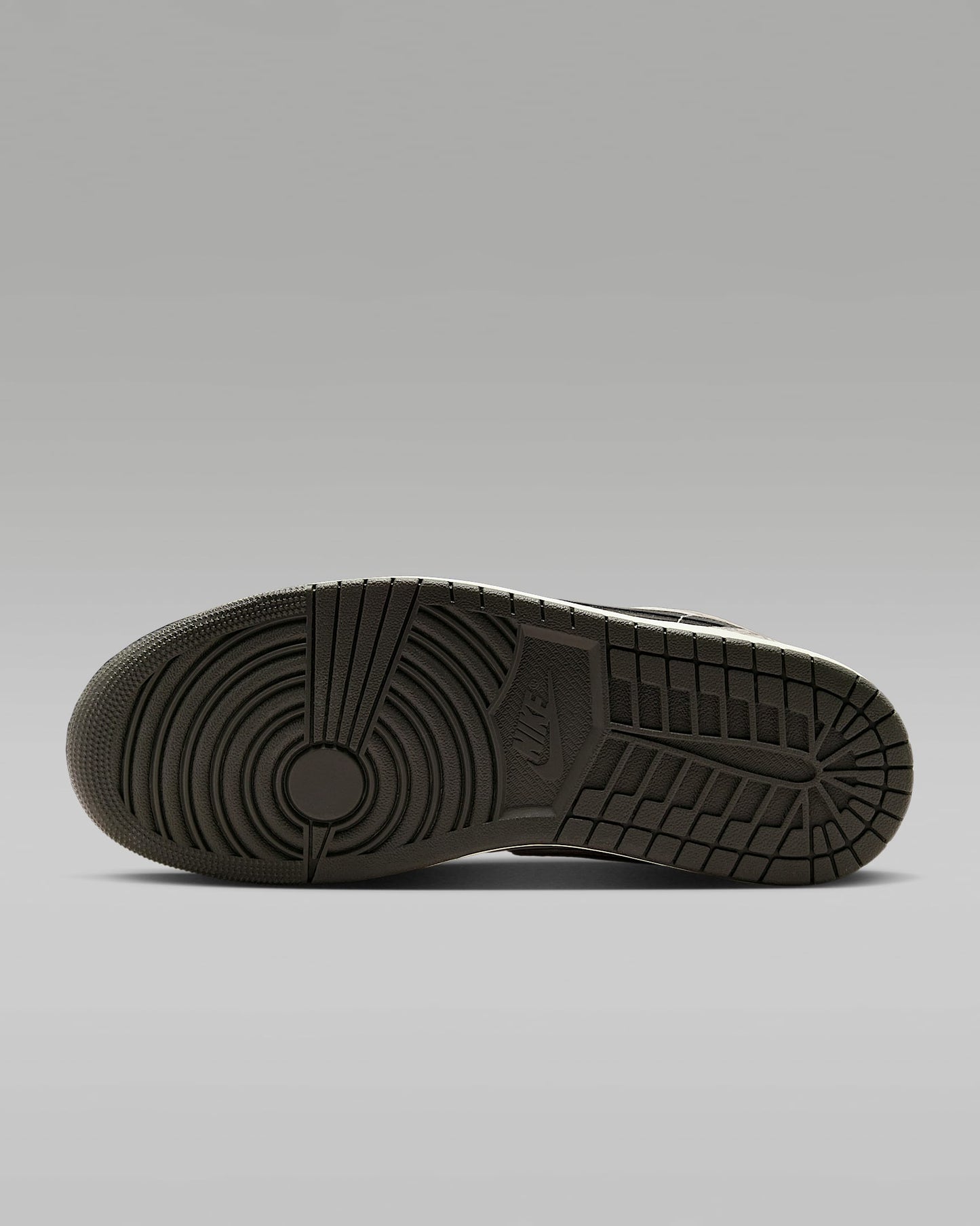 Air Jordan 1 Low Sail Dark Grey Elephant Print Mixed-Material Sneakers