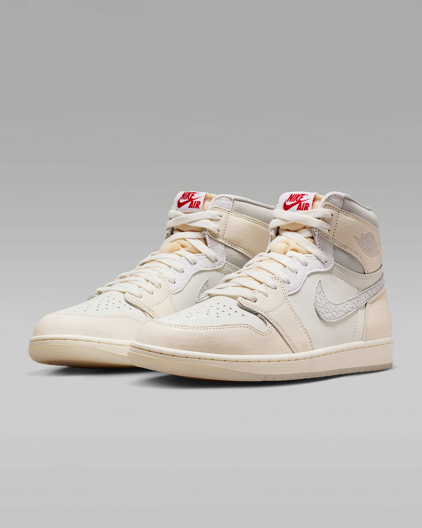 Air Jordan 1 High OG Sail and Light Silver Sneakers