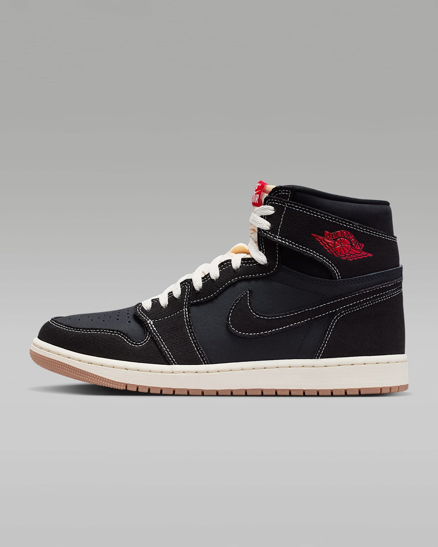 Air Jordan 1 High OG Black Sail and Gym Red Sneakers