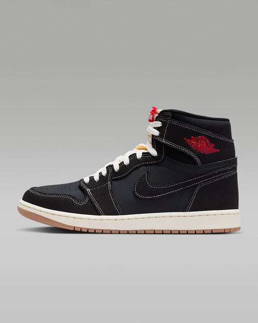 Air Jordan 1 High OG Black Sail and Gym Red Sneakers