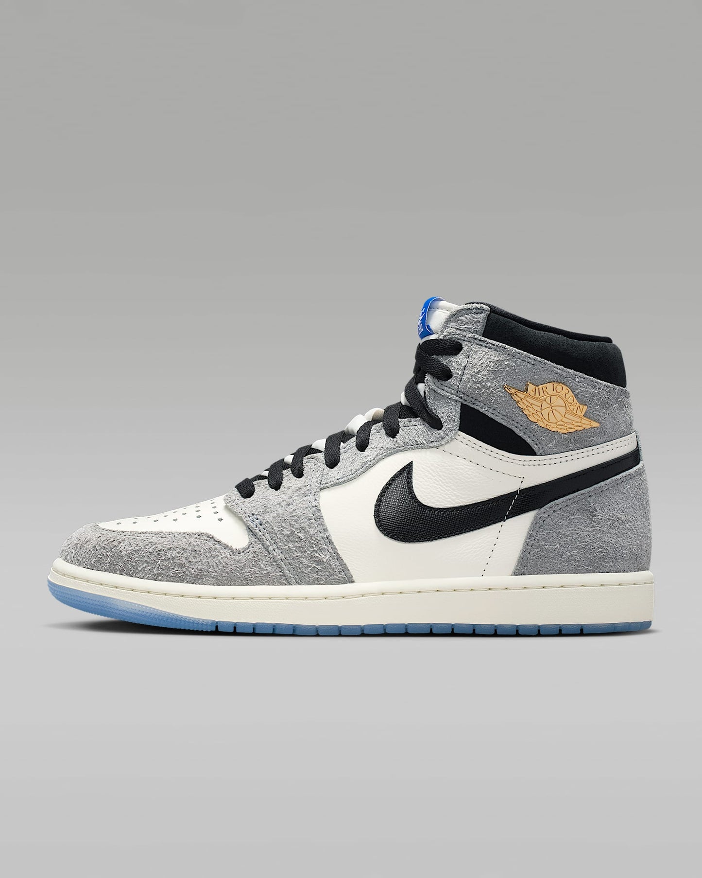 Air Jordan 1 High OG Sail Black and Light Smoke Grey Sneakers