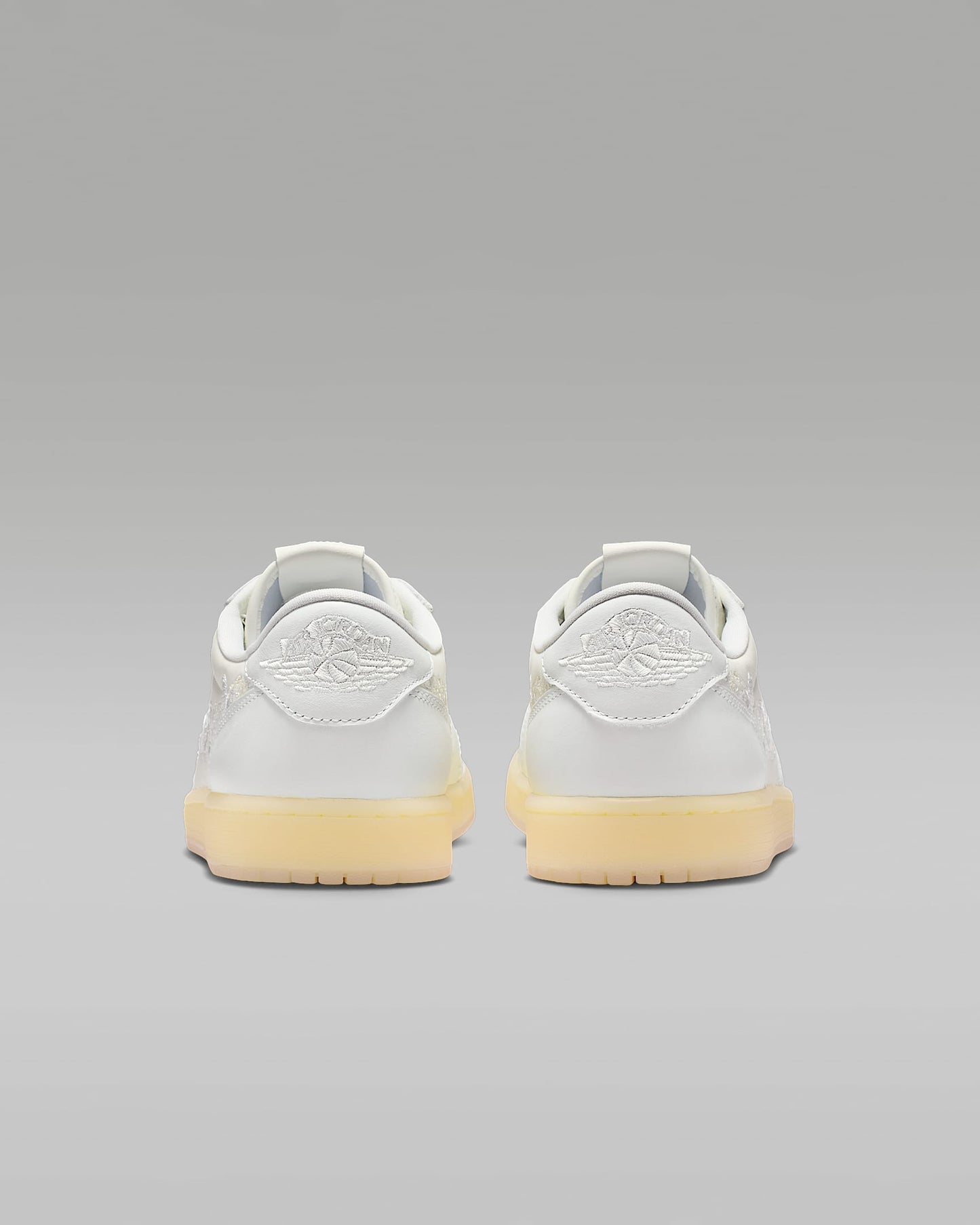 Air Jordan 1 Low OG x Off-White Floral Embroidery Gum Sole Sneakers