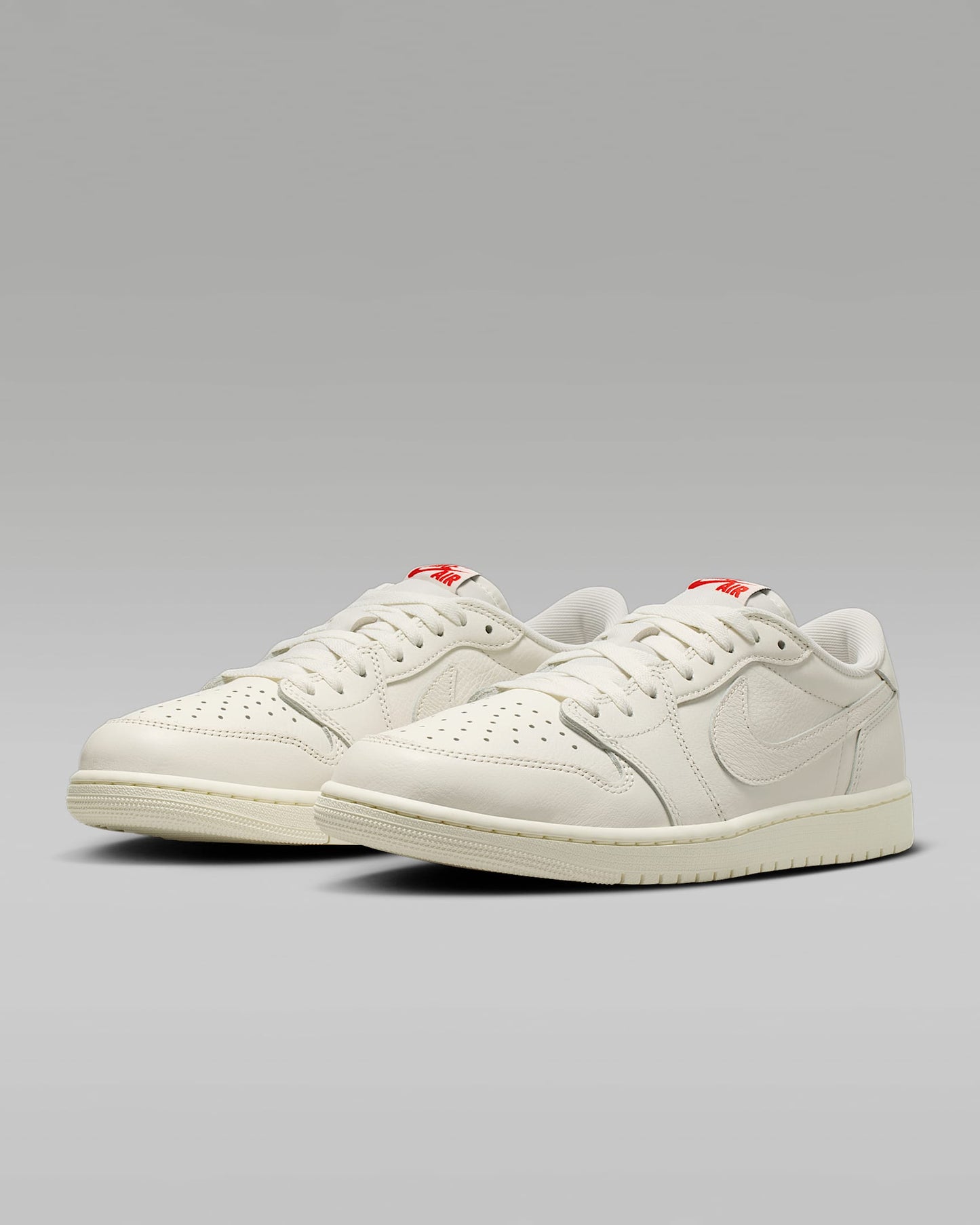 Air Jordan 1 Low OG Off-White Cream Leather Sneakers