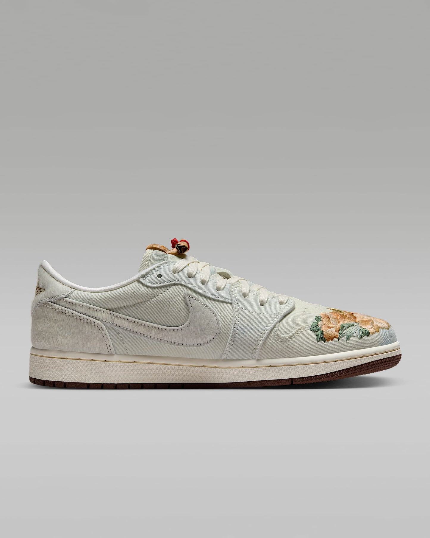 Air Jordan 1 Low OG Light Denim Floral Embroidery Sneakers