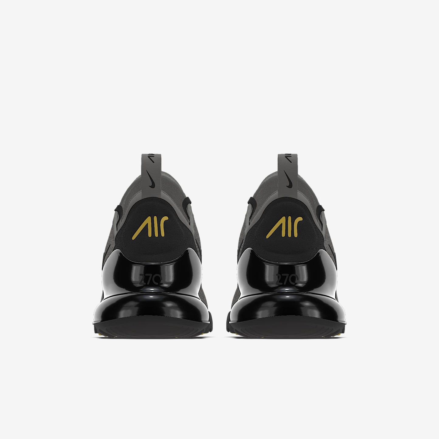 Nike Air Max 270 By You – Grey/Black/Gold Custom Sneaker