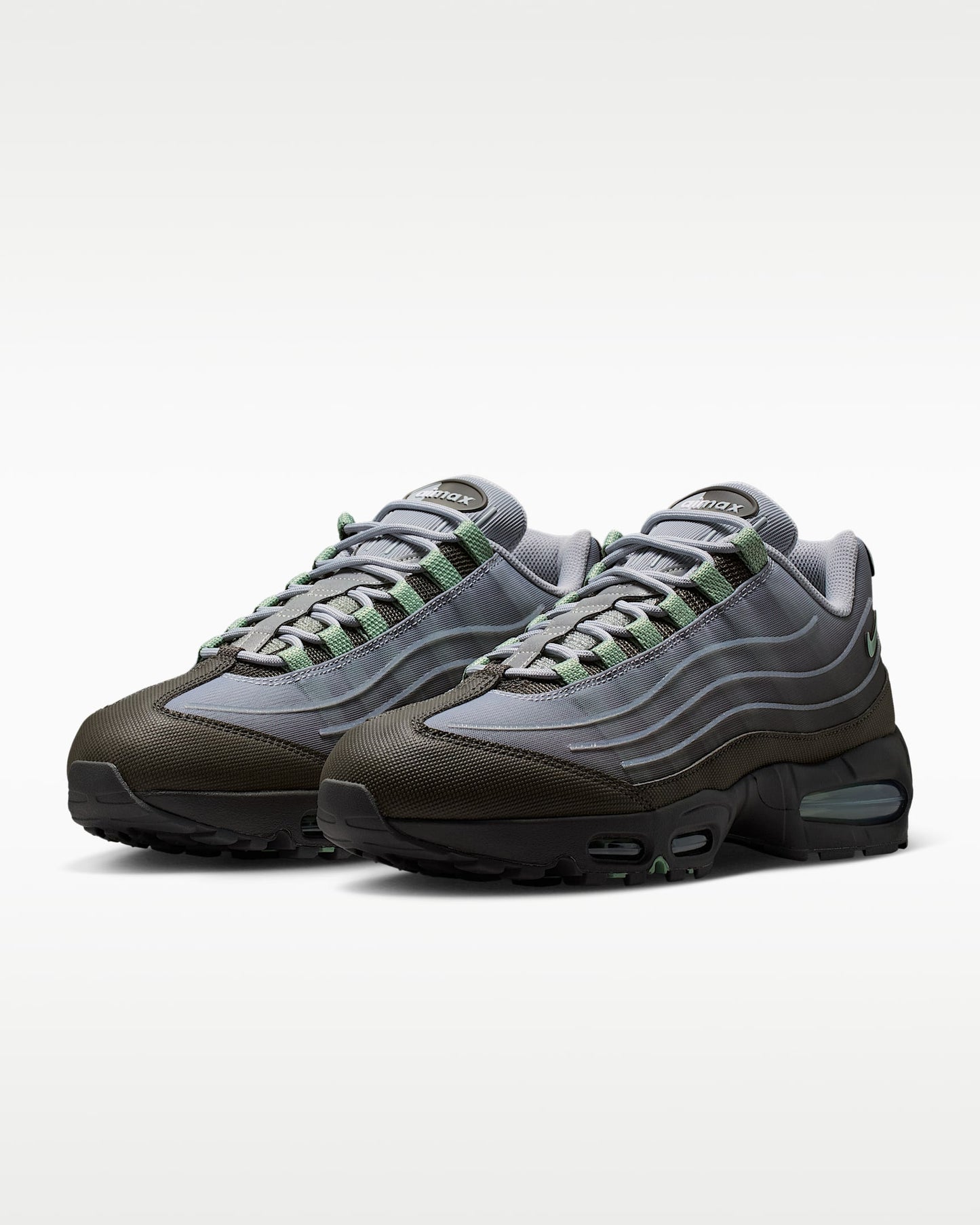Nike Air Max 95 – Purple / Grey / Green Mesh Athletic Sneakers