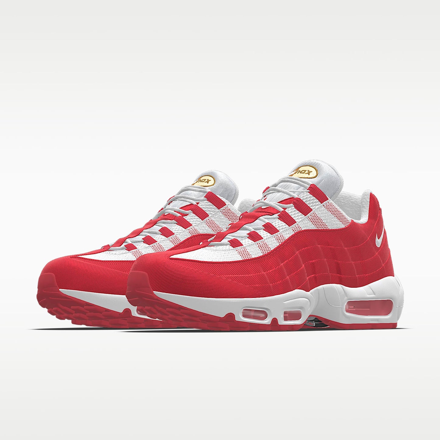Nike Air Max 95 – White / Red Mesh Athletic Sneakers