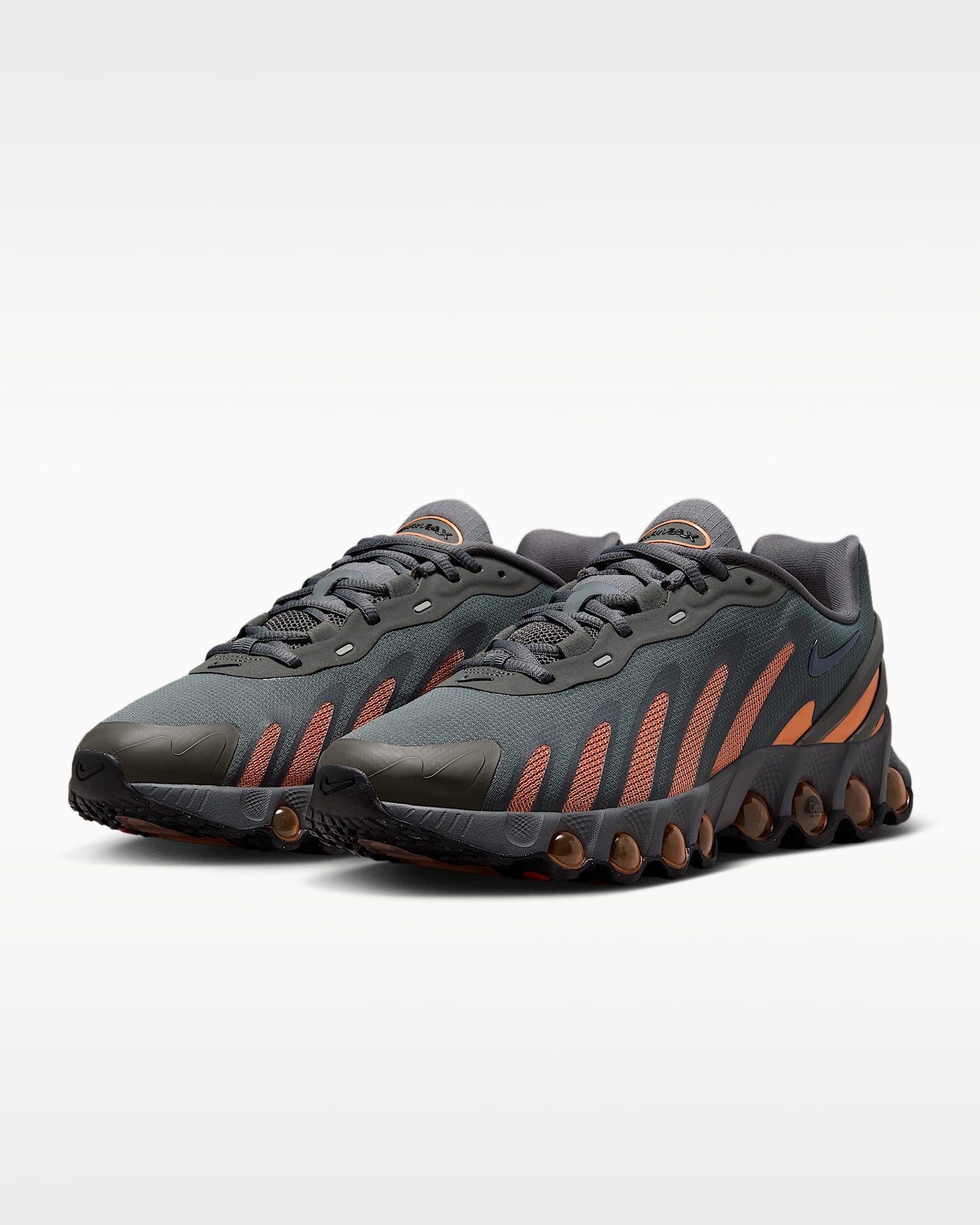 Nike Air Max DN Roam – Grey / Orange Mesh Athletic Sneakers