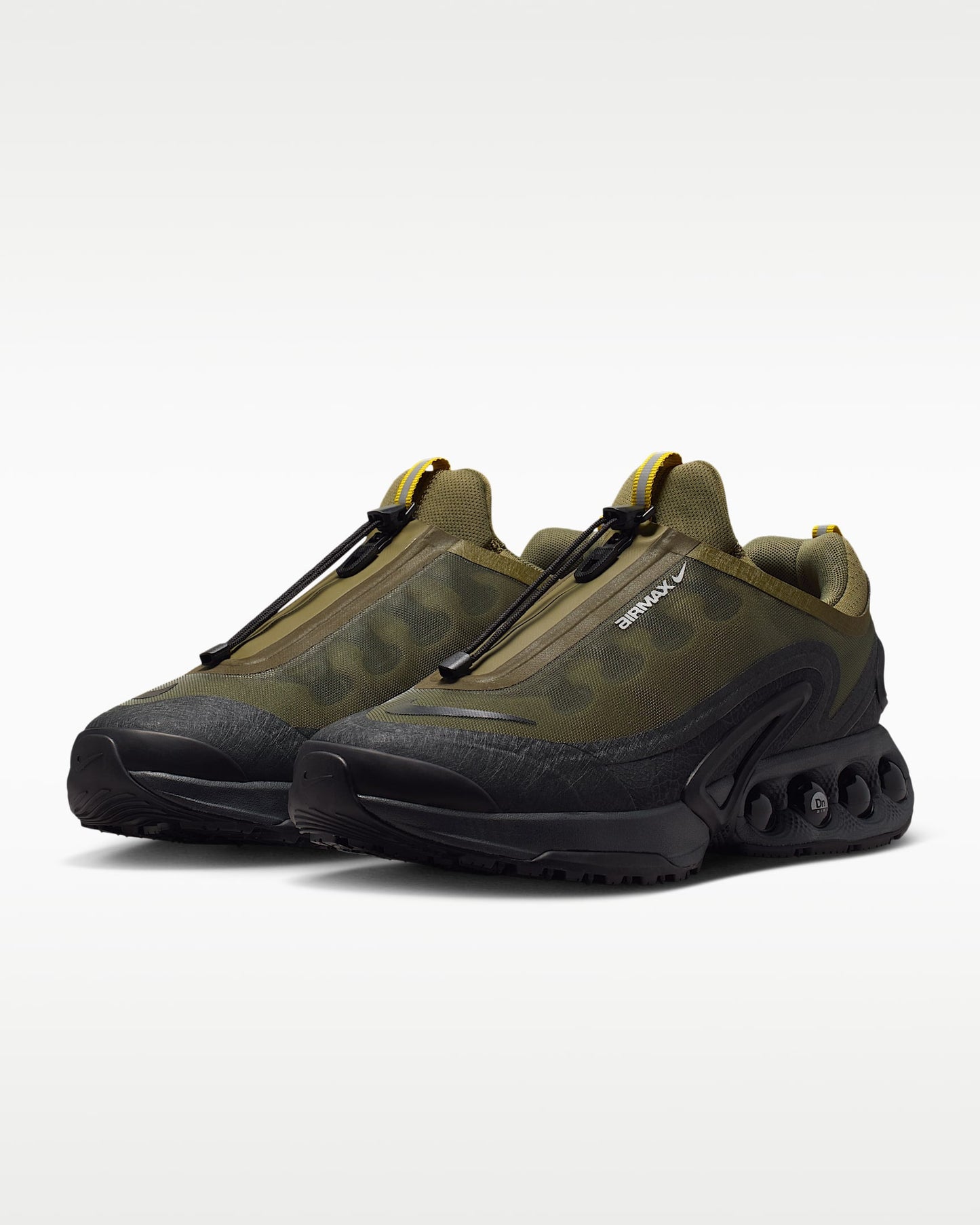 Nike Air Max DN Roam – Olive Green / Black Mesh Athletic Sneakers