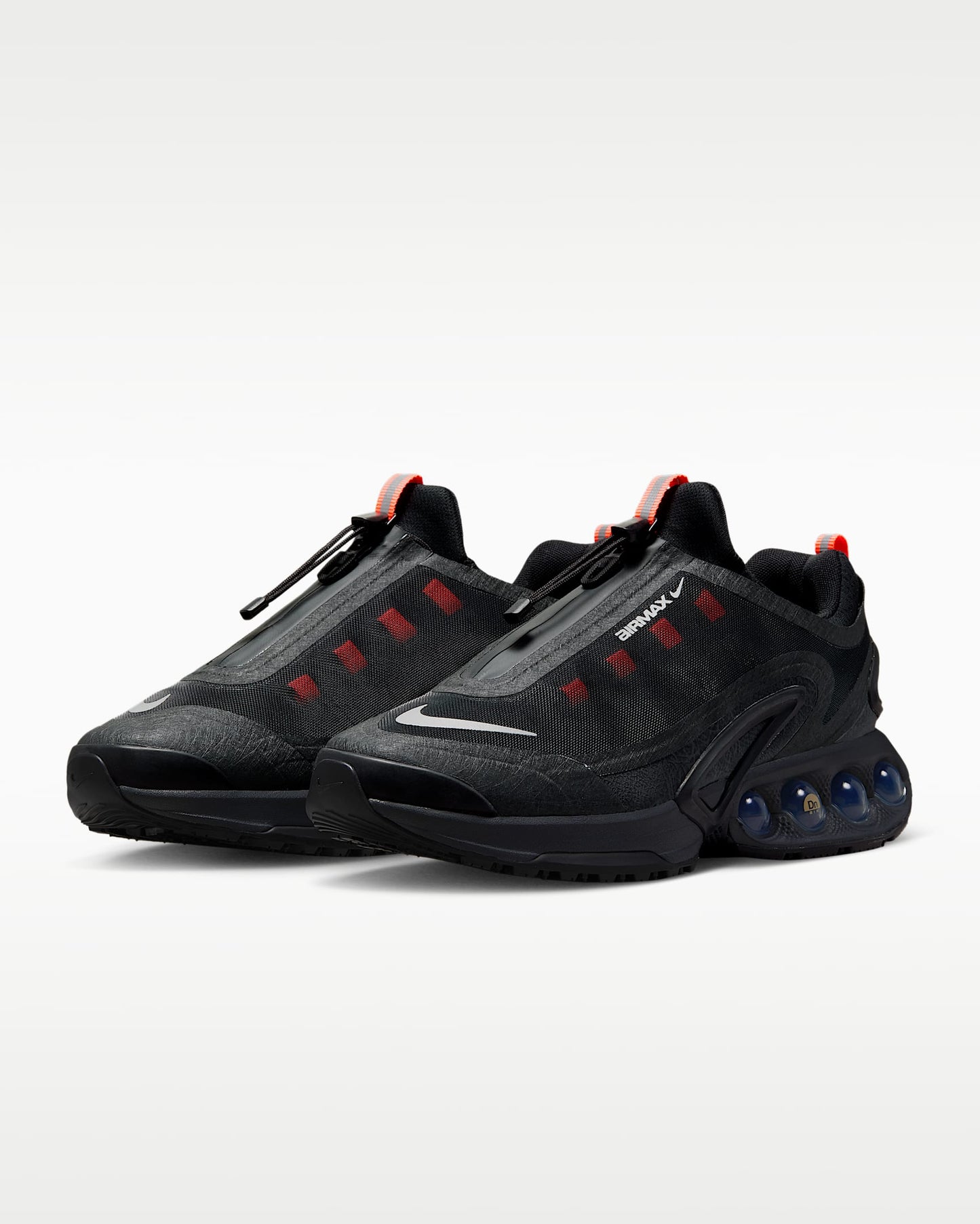 Nike Air Max DN Roam – Black / Red Mesh Athletic Sneakers
