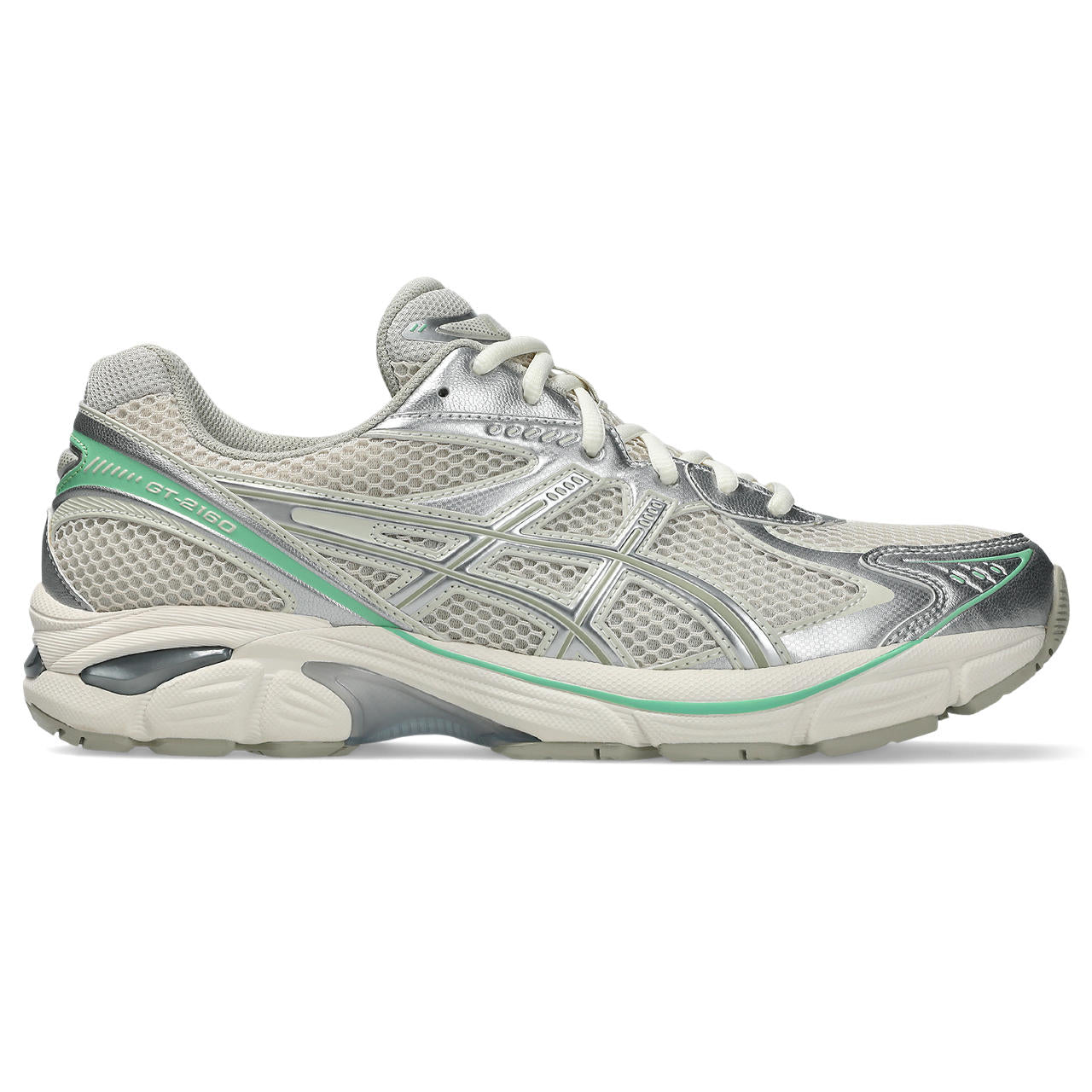 Asics GT-2160 Silver / Off-White / Light Green