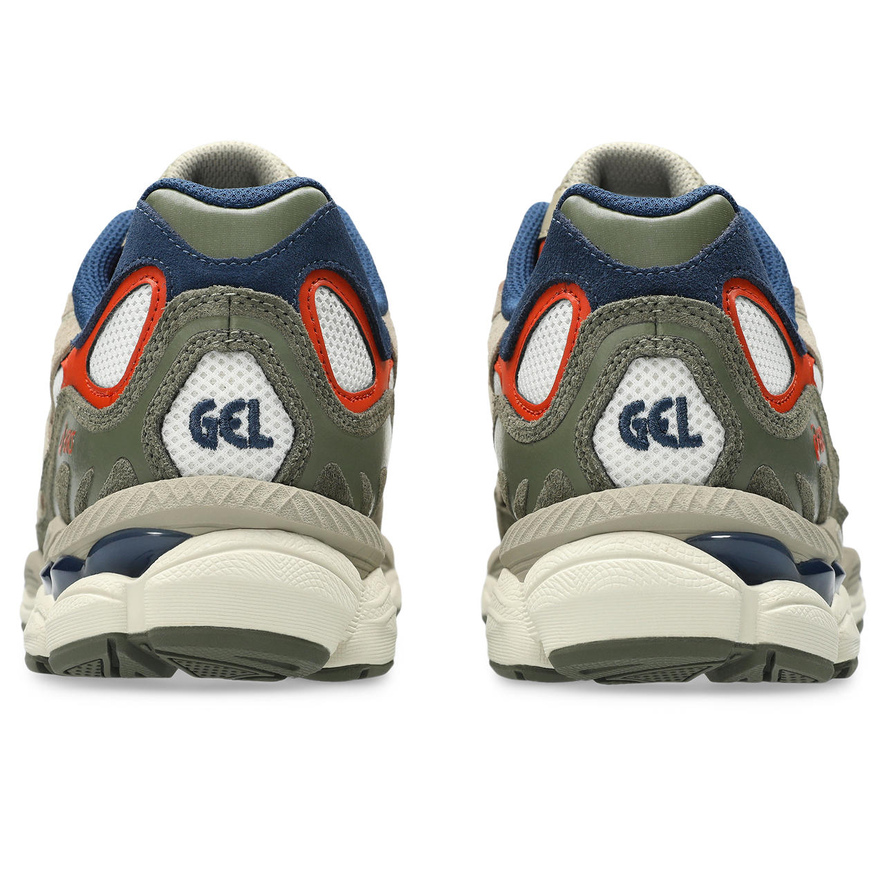 Asics Gel-NYC – White/Orange/Olive Green Sneaker