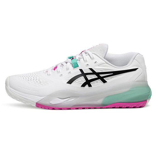 Asics Gel-Resolution – White/Black/Pink/Mint Tennis Sneaker