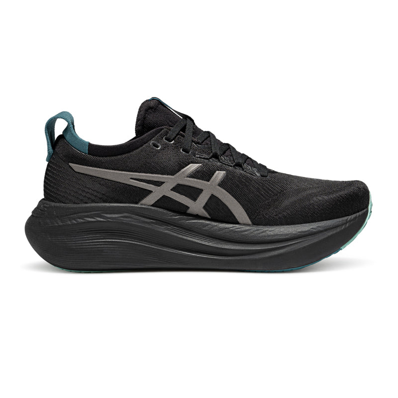 Asics Gel-Nimbus 27 Black / Metallic Silver / Teal