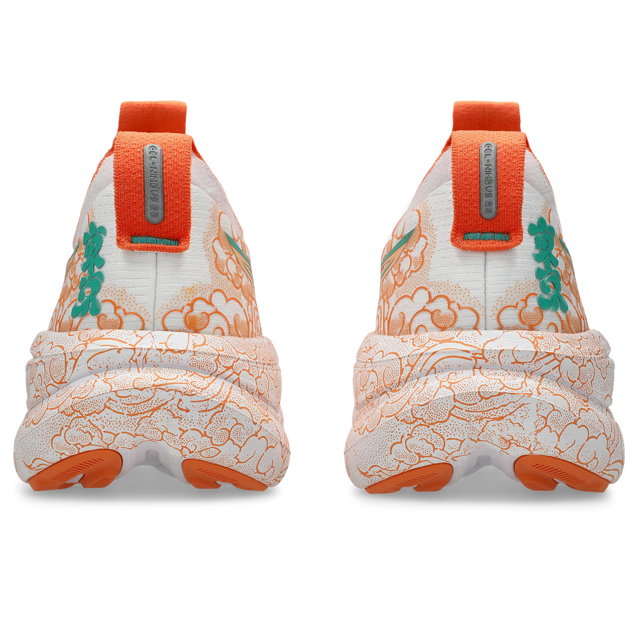Asics Gel-Nimbus 27 White / Orange / Cloud Print