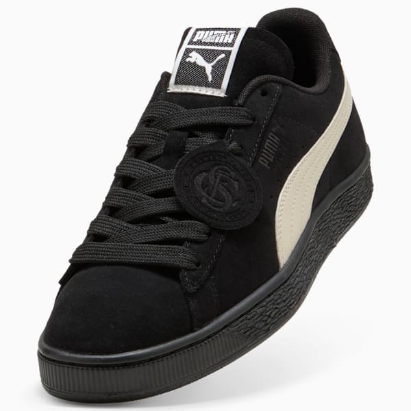 Puma Suede — Black / Beige / Badge