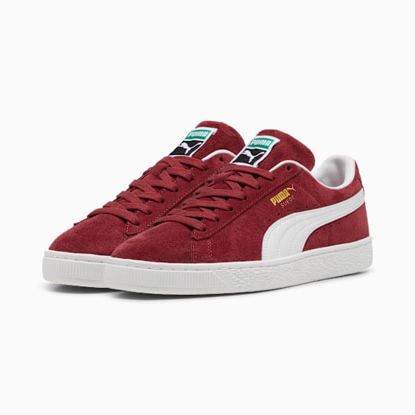 PUMA Suede Classic Burgundy-White-Gold