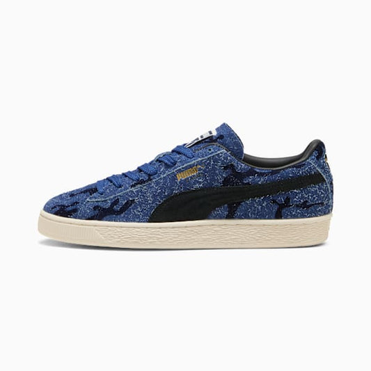 PUMA Suede Blue Camo‑Black‑Vintage Off‑White