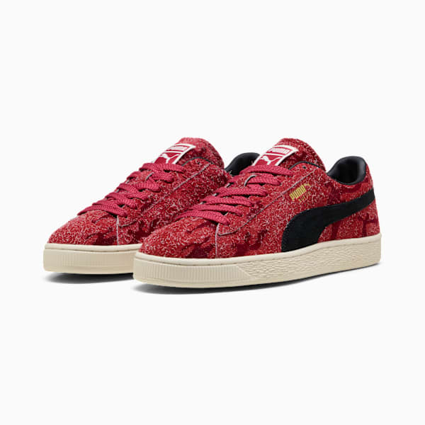 PUMA Suede Red Textured Camo-Black-Vintage Off-White