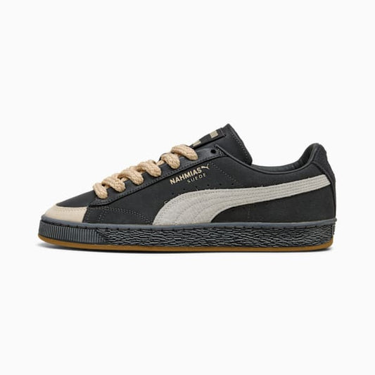 PUMA Suede x Nahmias Dark Grey-Beige-Thick Rope Laces-Gum Sole