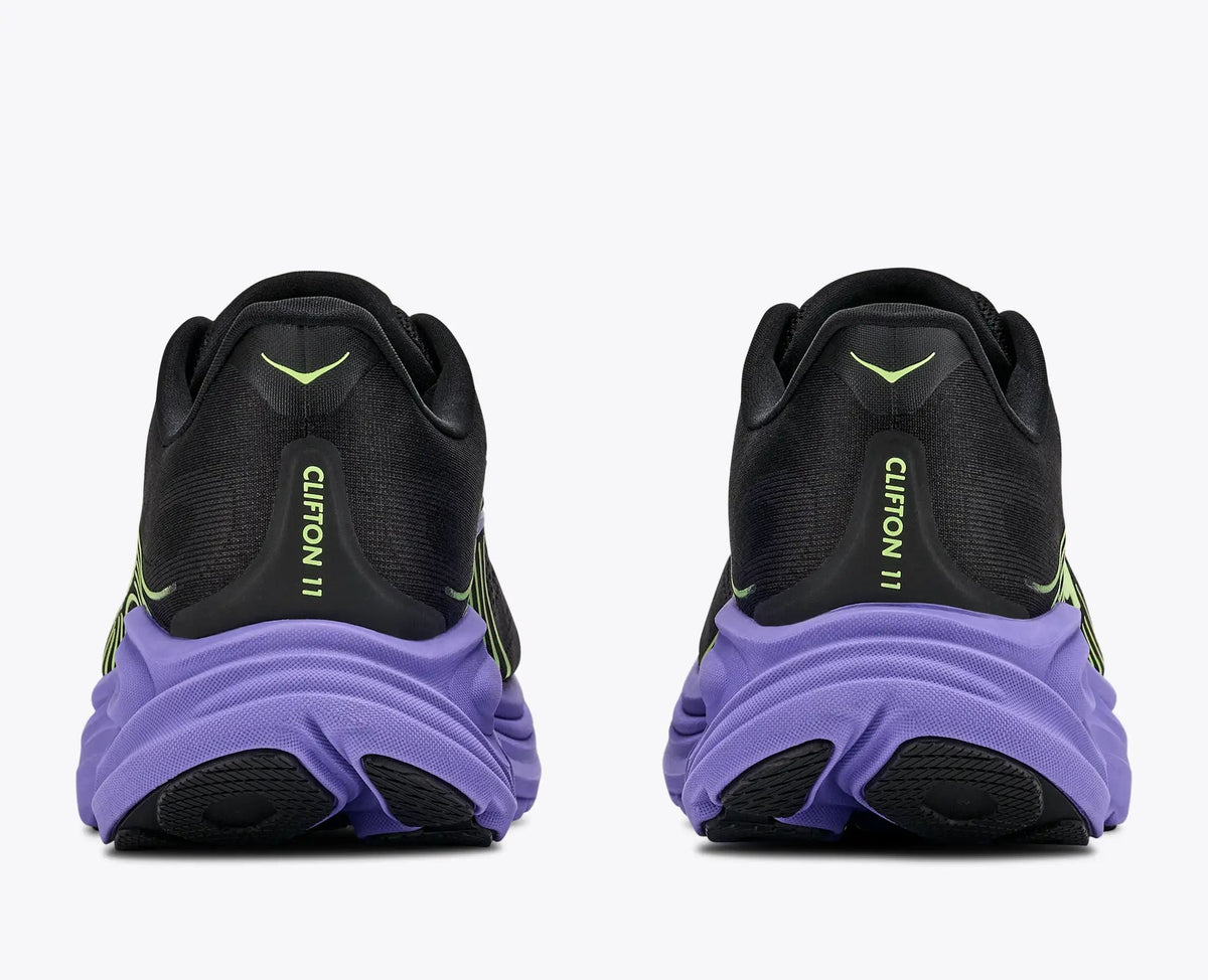 Hoka Bondi 8 — Black / Light Green / Purple