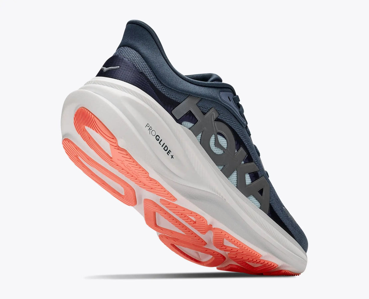 Hoka Pro Glide+ — Navy / Light Blue / Coral