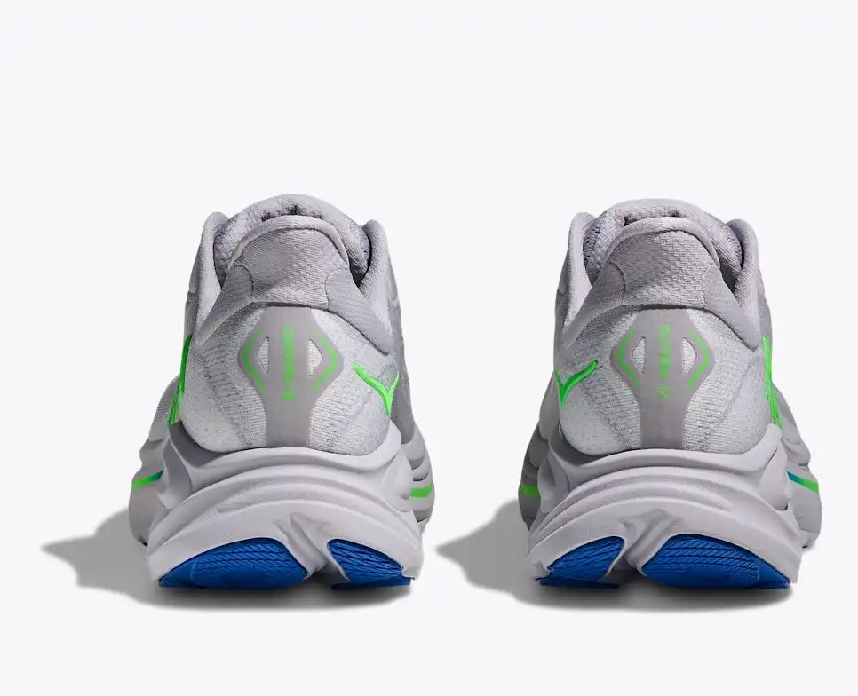 Hoka Clifton 10 — Light Gray / Green
