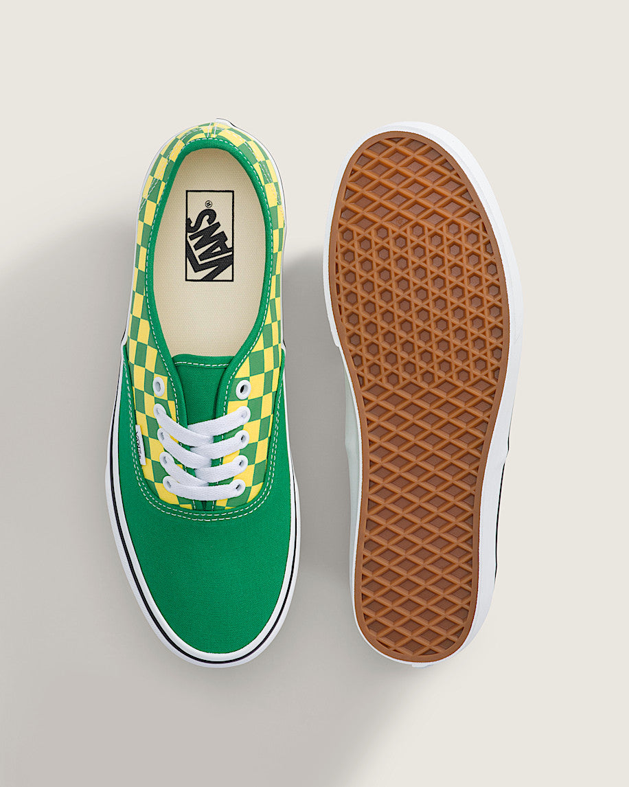 Vans Authentic Green-Yellow Checkerboard